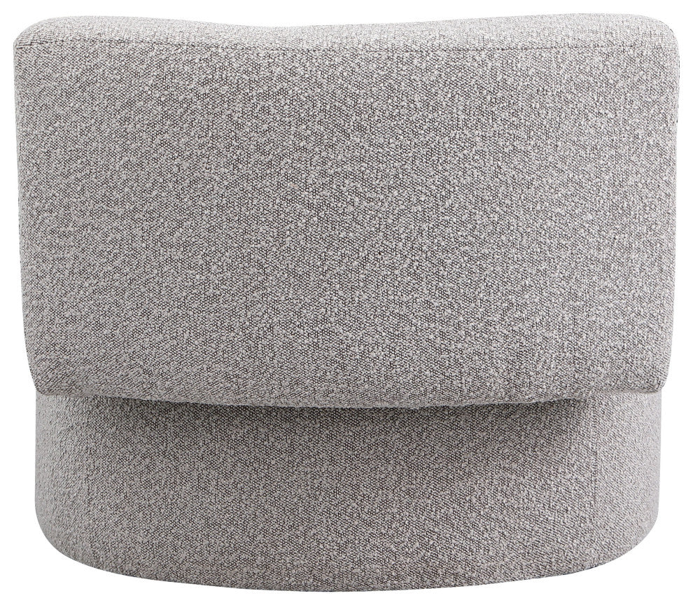 Como Boucle Fabric Upholstered Accent Chair, Taupe