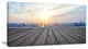 "Buildings With Empty Wooden Board" Landscape Wall Wall Art, 32"x16"