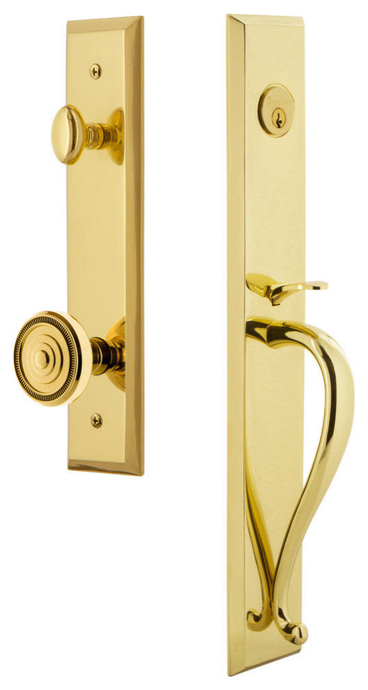 Fifth Avenue 1-Piece Dummy Handleset, S Grip and Soleil Knob, 849618