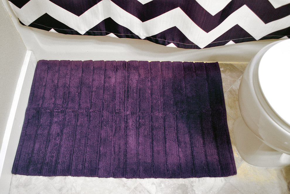 Eggplant Ribbed Rug, 17"x24"