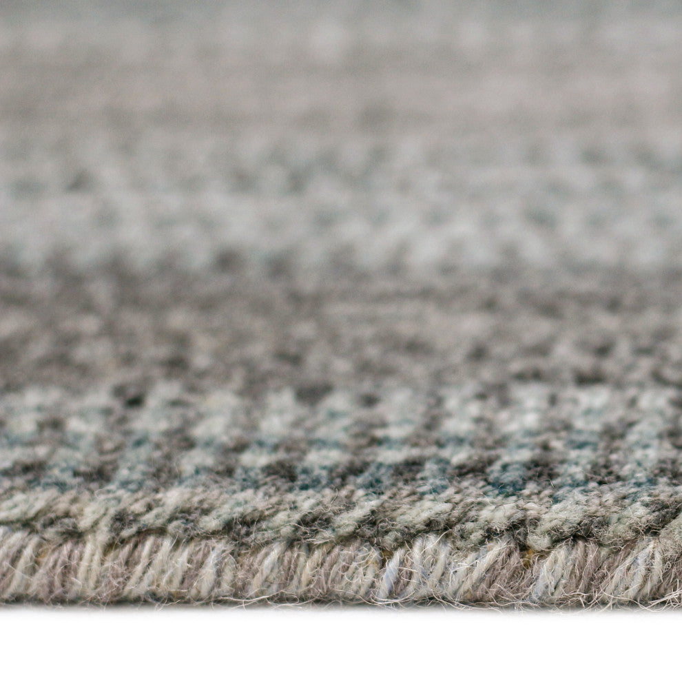 Rufina Handmade Wool Blend Area Rug, Dark Gray, 9'x12'