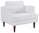White Agile Upholstered Fabric Armchair