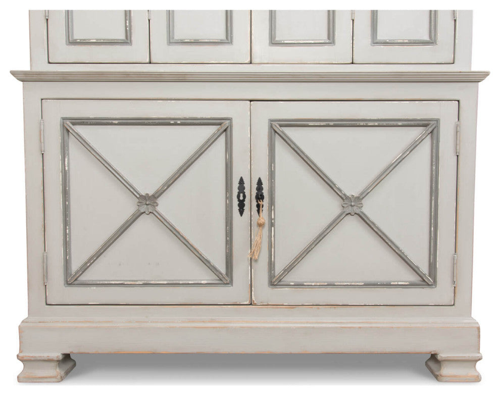 Tall Provincial Painted Cabinet