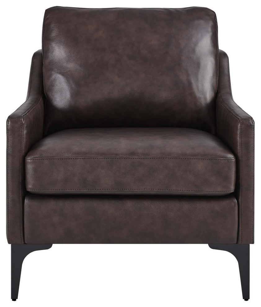 Corland Leather Armchair, Brown