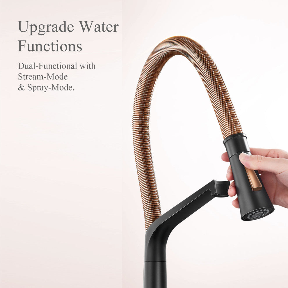 HIGOLD BN2.0 High Arc Spring Kitchen Faucet with Magnetic Technology