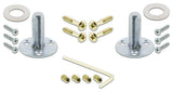 Double Victorian Plate With Oval Clear Crystal Knob, Polished Brass