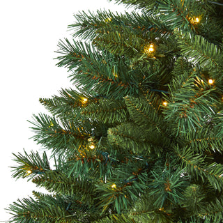 6' Rocky Mountain Mixed Pine Artificial Christmas Tree With 300 LED Lights