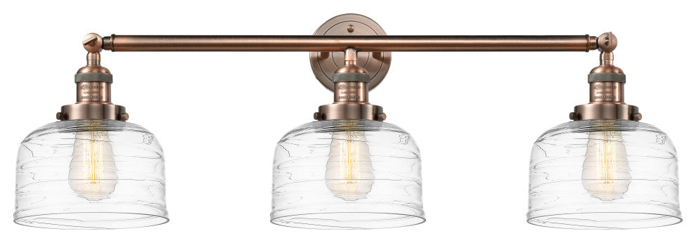 INNOVATIONS 205-AC-G713-LED 3-Light Bath Vanity Light Antique Copper