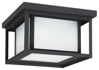 Sea Gull Lighting Hunnington 2-Lt Outdoor Flush Mount, Black, 79039EN3-12