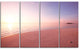 Serene Maldives Seashore At Sunset, Landscape Canvas Art, 48"x28", 4 Panels