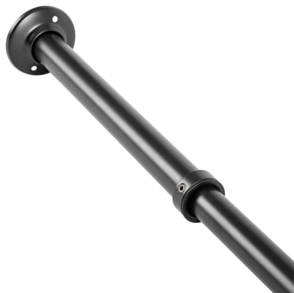 Utopia Alley Rustproof L-Shaped Corner Rod Vertical Ceiling Support Bar, Black