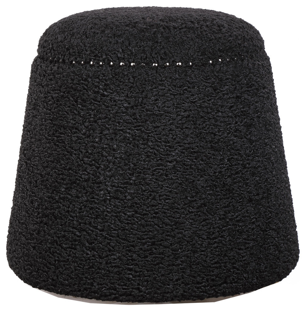 Uttermost Gumdrop Black Ottoman