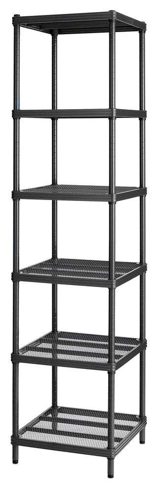MeshWorks Narrow Shelving Unit, Black