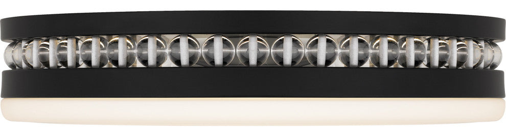 Quoizel QFL6785 Carey 16"W LED Flush Mount Drum Ceiling Fixture - Matte Black