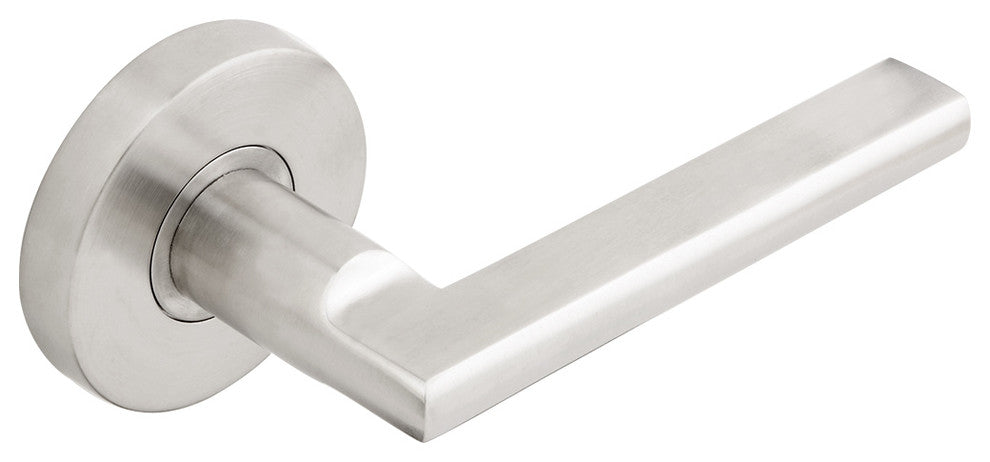 Sunrise Lever, Tubular Passage, Satin Stainless Steel, 2-3/4" Backset