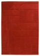 Hand Tufted Tomato Wool Area Rug, 6''6"x9''9"