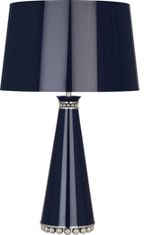 Pearl Table Lamp, Midnight Blue, Midnight Blue/Polished Nickel