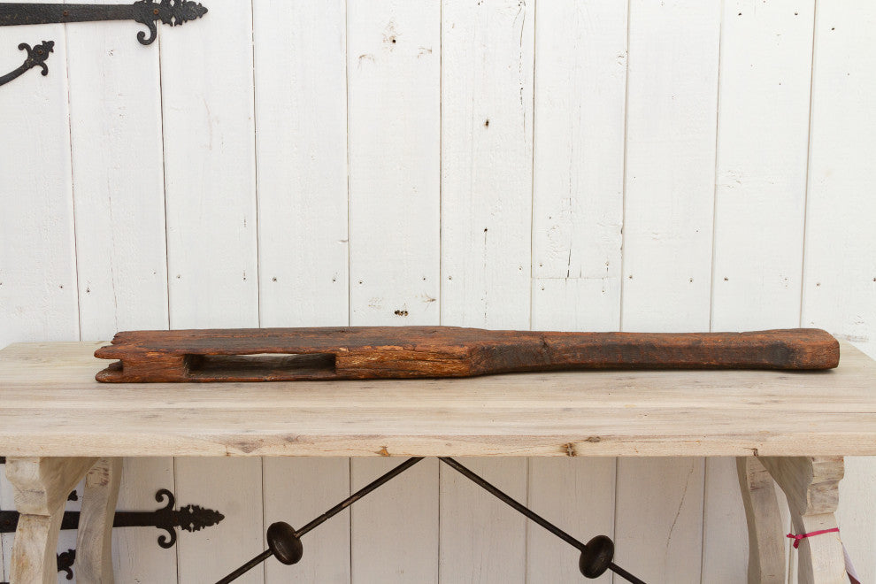 Ancient Thick Wood Loom Post
