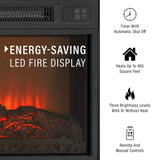 Camden 48" Corner TV Stand With Fireplace, Dark Walnut