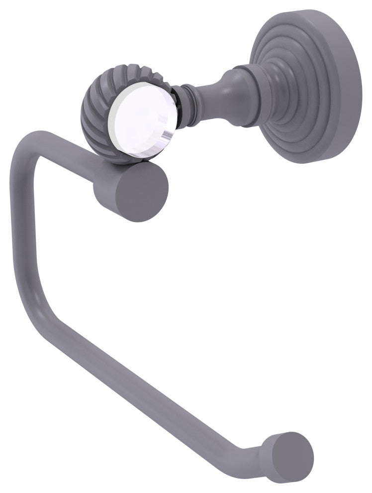 Pacific Grove Euro Style Twisted Toilet Tissue Holder, Matte Gray