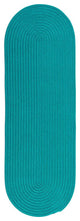 Colonial Mills Rug Reversible Flat-Braid, Oval Runner Aqua Runner, Oval