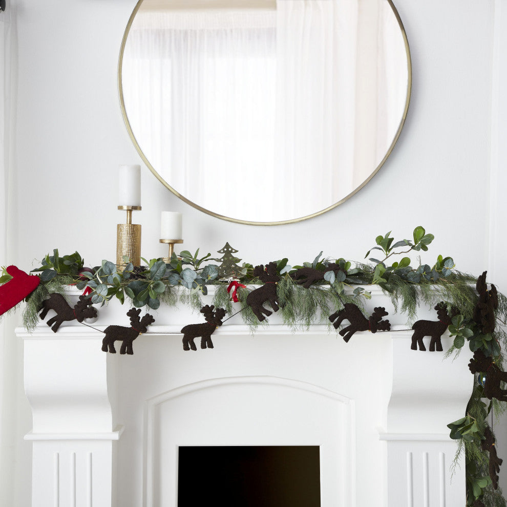 Handmade Reindeer Christmas Garland, 6"