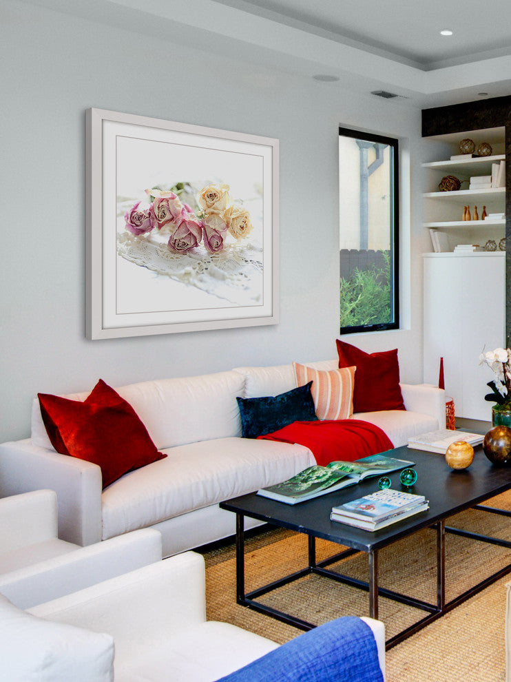 Marmont Hill, "Faded Roses" by Sylvia Cook Framed Painting Print, 12x12