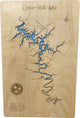 Center Hill Lake, Tennessee-Wood Lake Map, Medium Standout