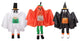 Ghost Pumpkin and Bat Standing Halloween Kid Figures, 36"