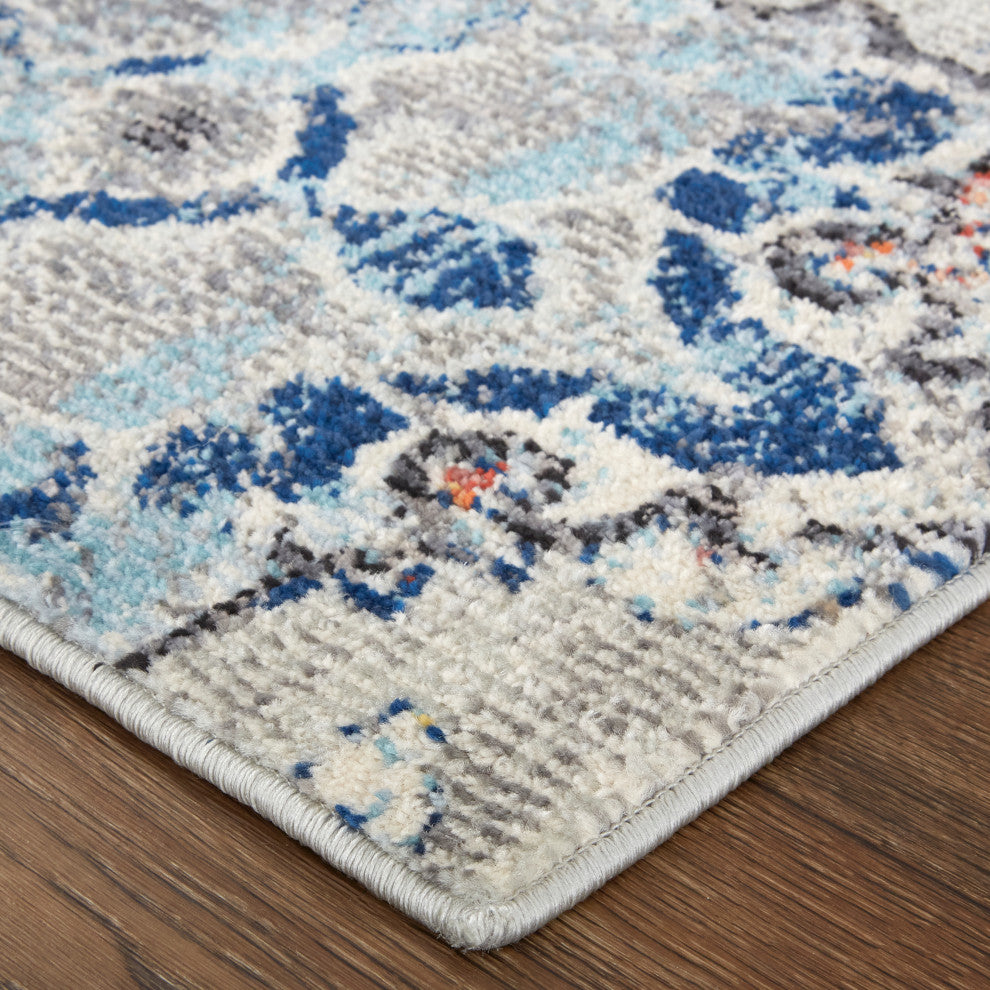 Weave & Wander Bellini Rug, Gray/Blue, 9ft-2in x 12ft-4in Rug