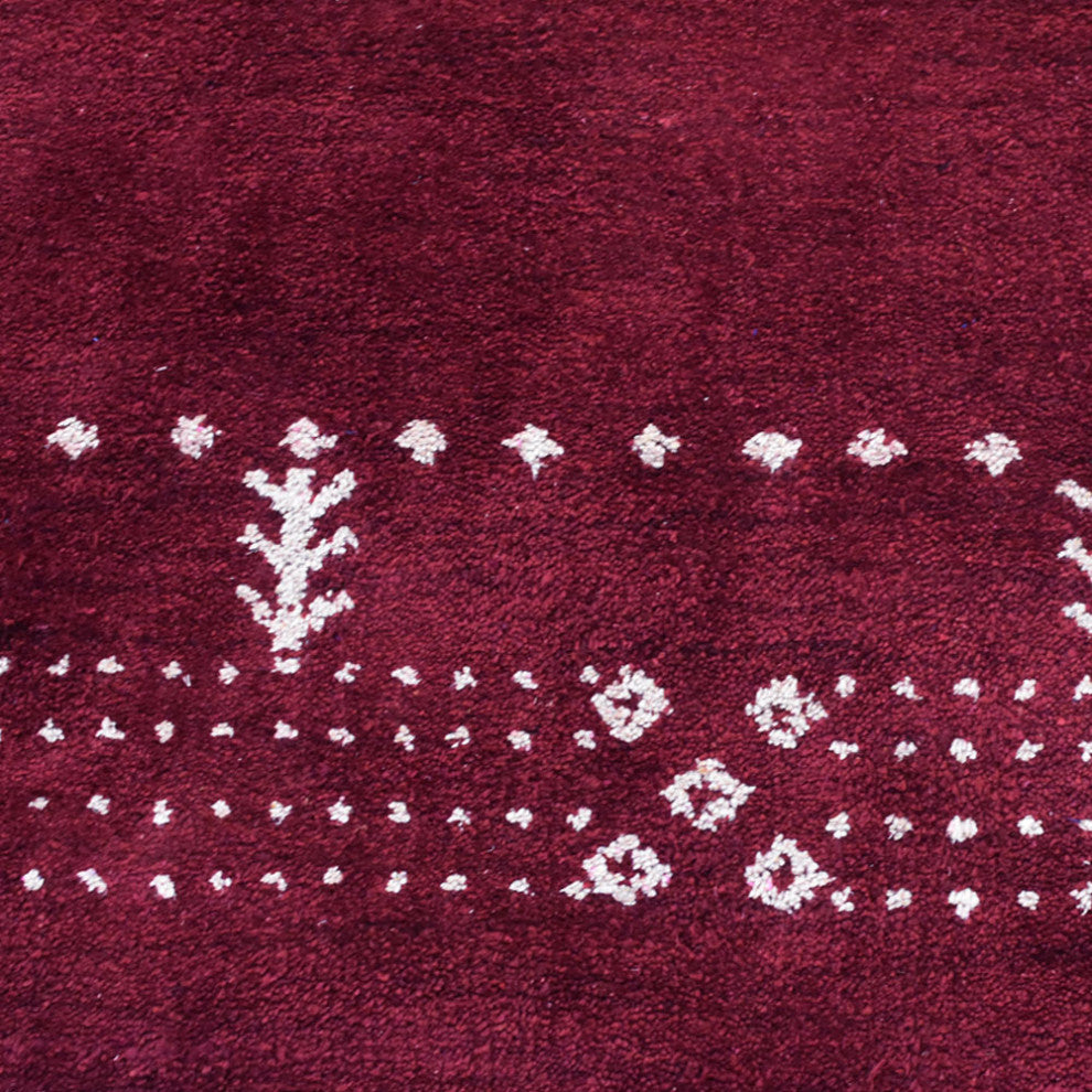 HAND KNOTTED LOOM SILK ECO-FRIENDLY AREA RUGS -6'x9',Rectangle,Red,Contemporary