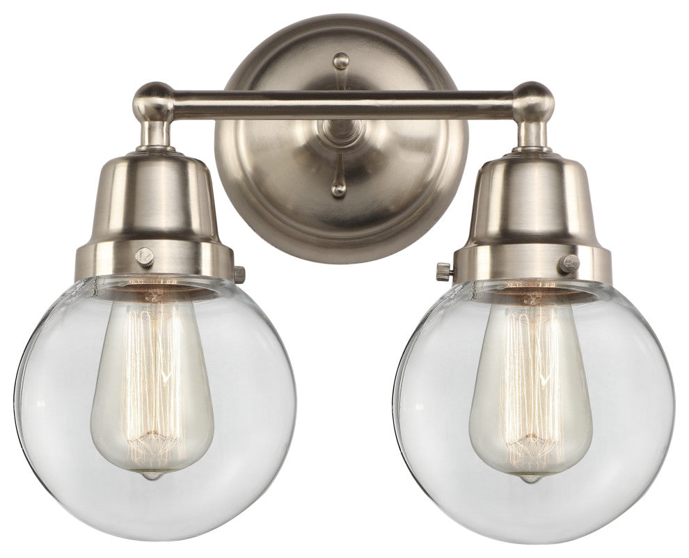 Innovations 623-2W-SN-G202-6 2-Light Bath Vanity Light, Brushed Satin Nickel