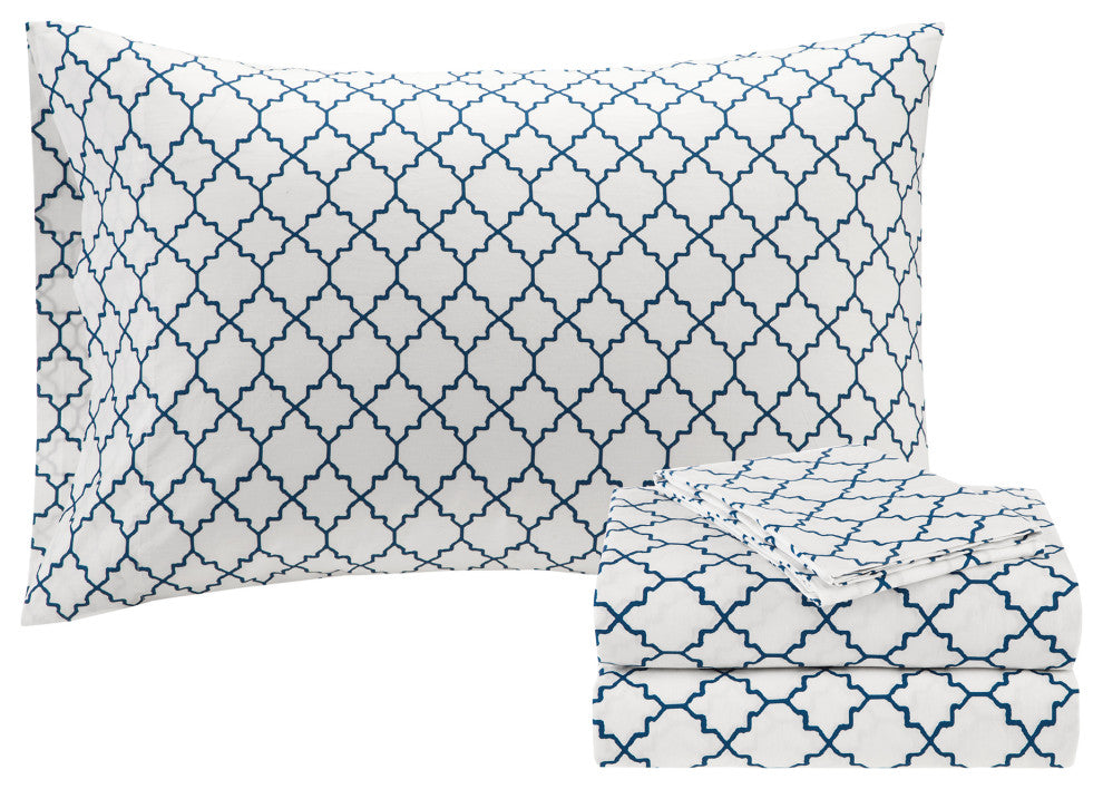 Madison Park Microfiber Printed 7-Piece Reversible Comforter Set, King