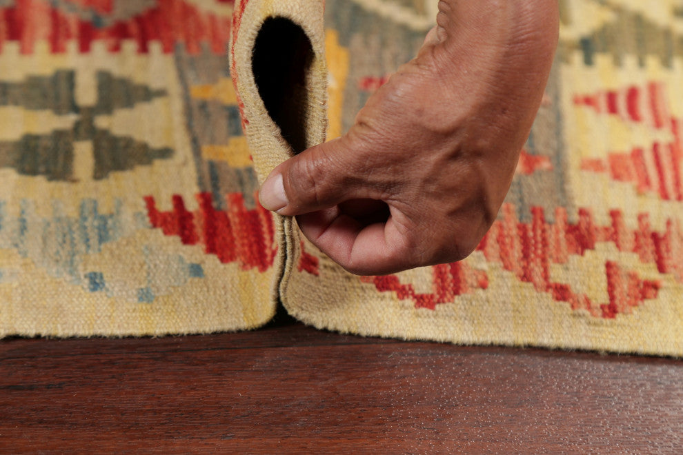 Kilim Hand-Woven Southwestern Traditional Turkish Oriental Area Rug, 9'7"x6'6