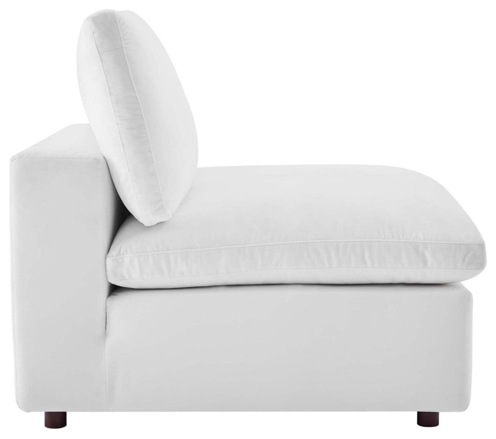 Commix Down Filled Overstuffed Performance Velvet 8-Piece Sectional Sofa