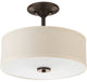 2-Light Antique Bronze Semi-Flush
