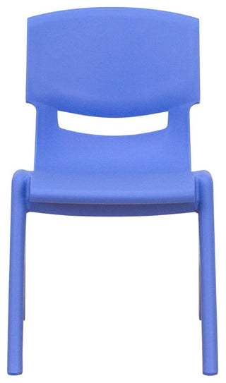 2 Pack Plastic Stackable School Chair with 12" Seat Height, Blue