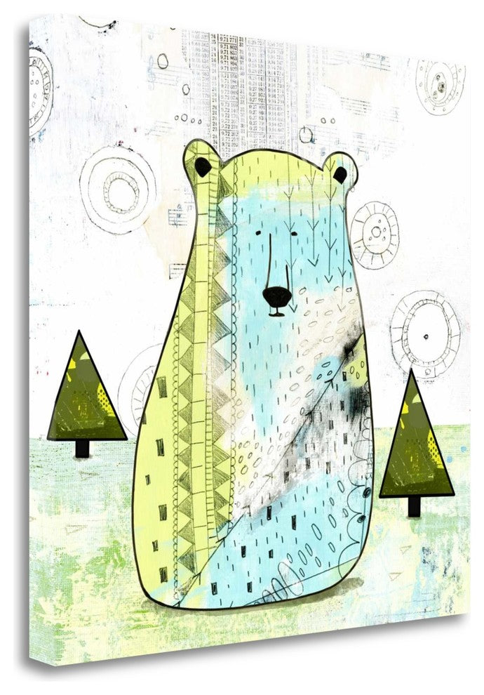 "Bear I" By Sarah Ogren, Giclee Print on Gallery Wrap Canvas, Ready to Hang