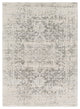 Harput Traditional Black and Light Gray Area Rug, 7'10"x10'3"