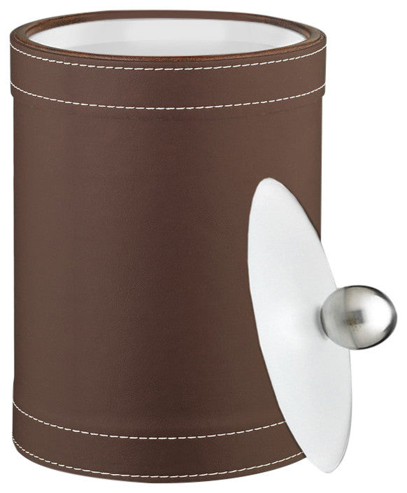 Stitched Chocolate 2 qt. Tall Ice Bucket Lucite Lid