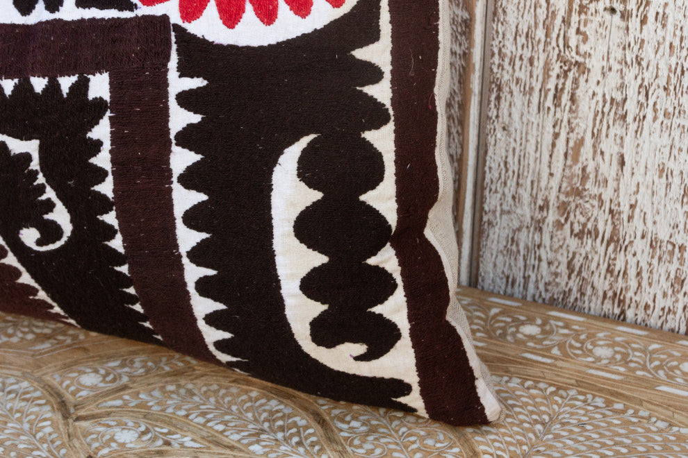 Nargiza Gul Suzani Lumbar Pillow