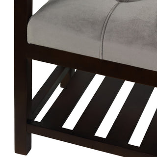 Cortesi Home Oliver Entryway Bench With Storage and Shoe Rack