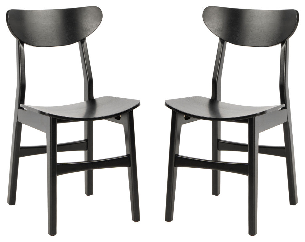 Safavieh Lucca Retro Dining Chair, Set of 2, Black