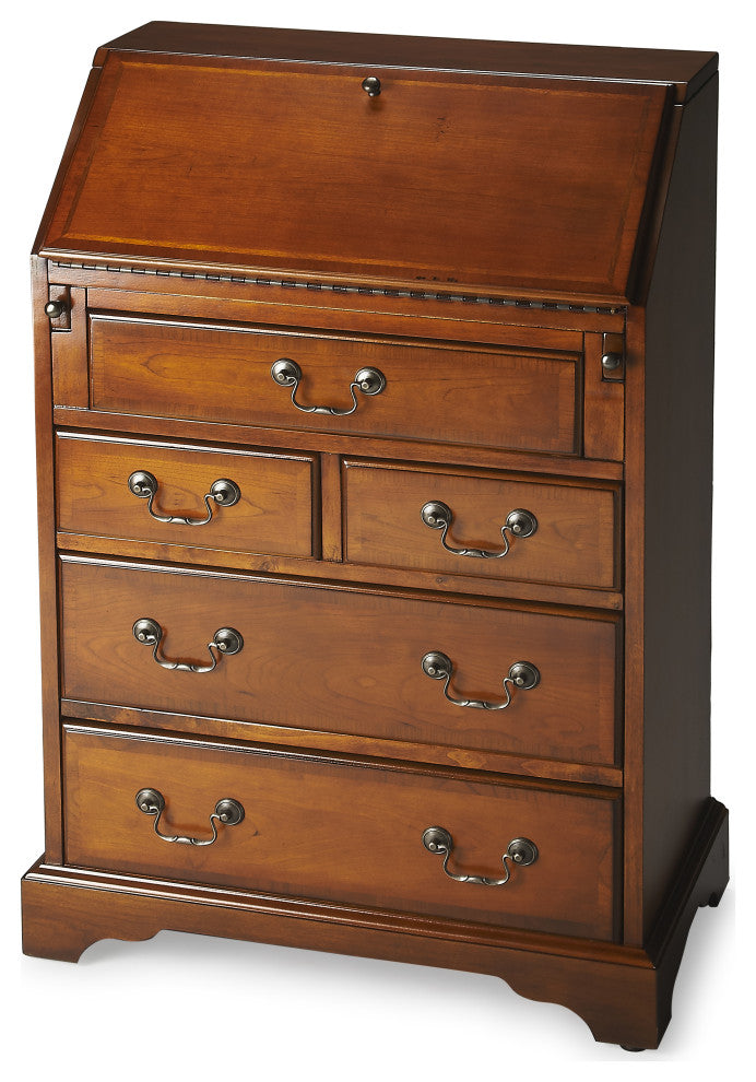 Danforth 5-Drawer Secretary, Olive Ash Brown