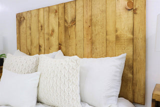 Handcrafted Headboard, Hanger Style, Golden Brown, Twin