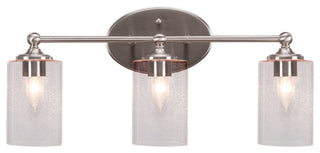 Capri 3-Light Bath Bar, Brushed Nickel/Clear Bubble