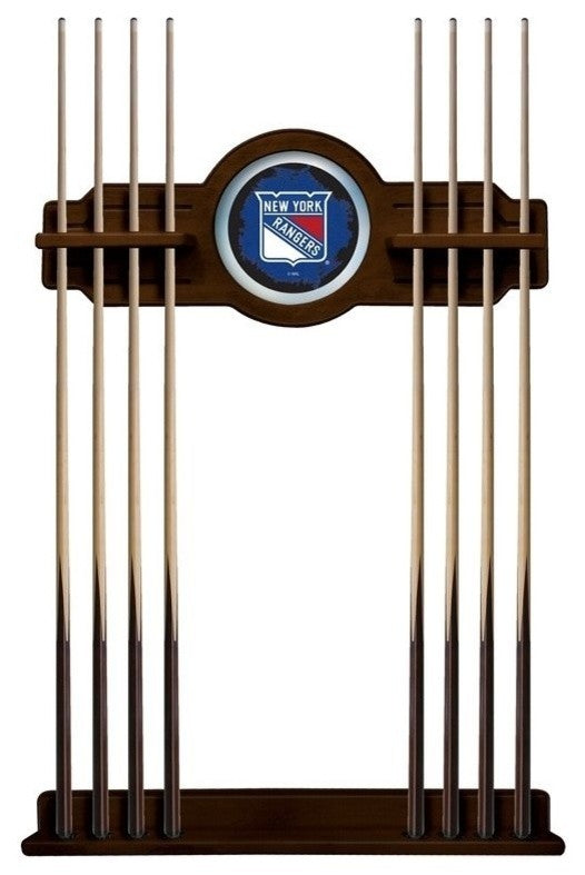 New York Rangers Cue Rack, Chardonnay Finish