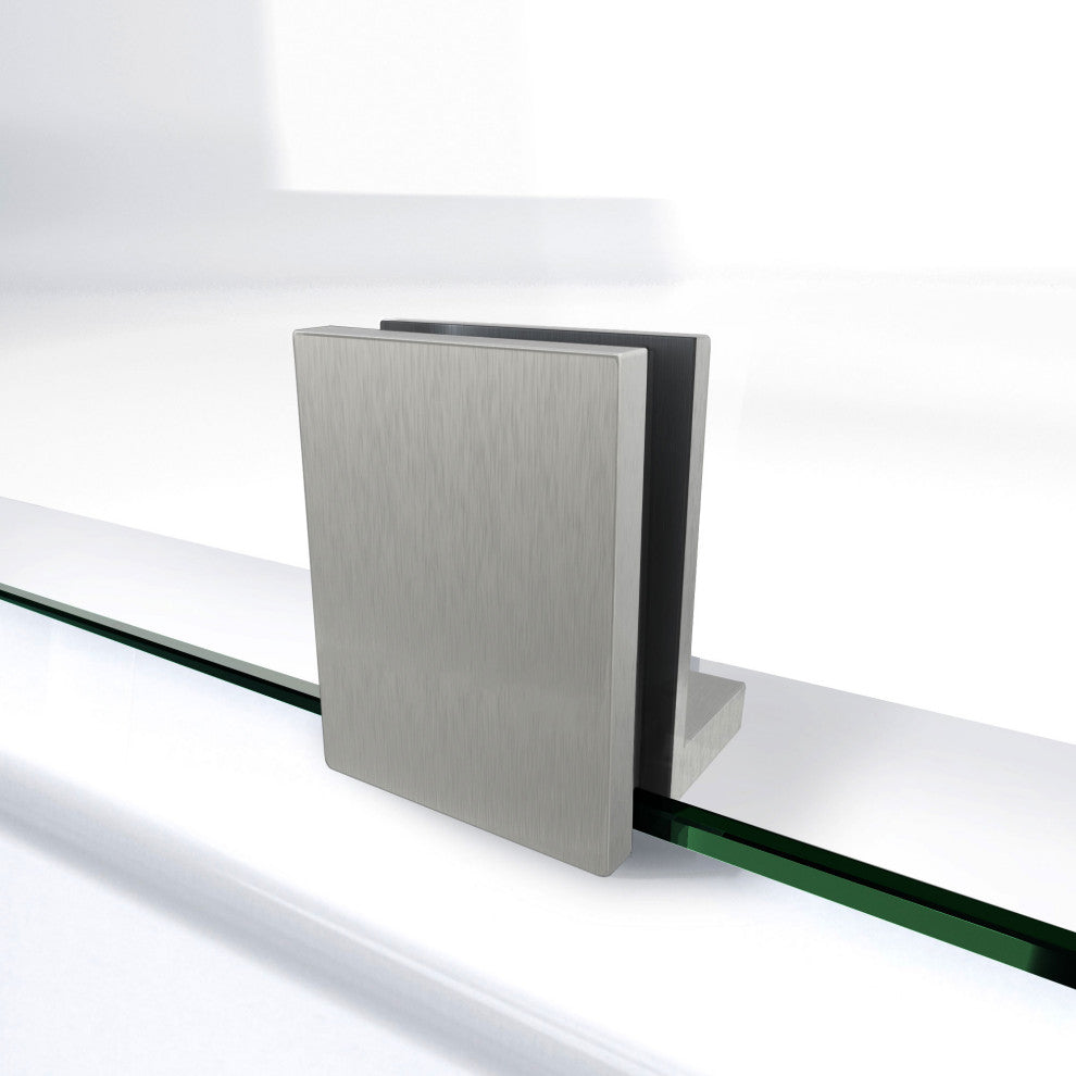 Prism Plus 36x74 3/4 Neo-Angle Shower Enclosure Brushed Nickel, White Base