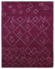 HAND KNOTTED LOOM SILK ECO-FRIENDLY RUGS-6'x9',Rectangle,Red White,Contemporary