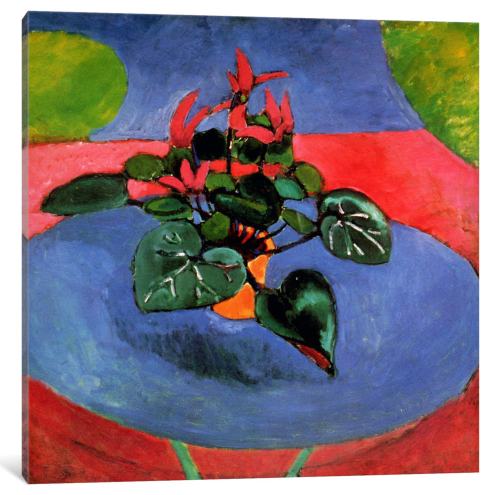 "Cyclamen Pourpre" Wrapped Canvas Art Print, 12x12x1.5